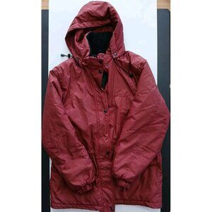 Vintage Audvik Red Winter Puffer Coat Jacket Size Medium M Made In Canada